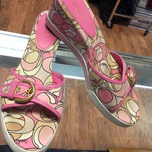 Coach Pink Patterned Women's Shoes